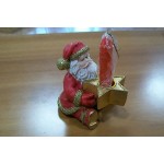 BABBO NATALE PORTACANDELA IN CERAMICA 10X8cm  LOTTI11519