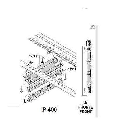 STAFFA PER PORTABARRE STRUTT P400 HAGER LUME VENEZIA COD. 10791