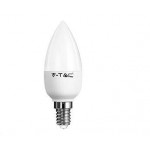 LAMPADA LED OLIVA OPALE ATTACCO E14 220V 6W 4500K LUCE NATURALE VTAC COD. 4258