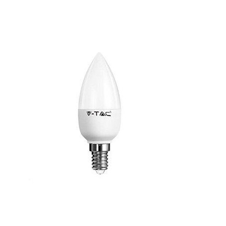 LAMPADA LED OLIVA OPALE ATTACCO E14 220V 6W 4500K LUCE NATURALE VTAC COD. 4258