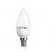 LAMPADA LED OLIVA OPALE ATTACCO E14 220V 6W 4500K LUCE NATURALE VTAC COD. 4258