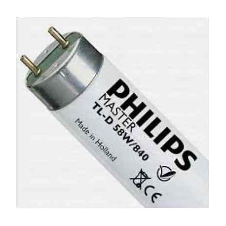 TUBO FLUORESCENTE PHILIPS 58W 4000K LUCE BIANCA - MASTER TL-D SUPER 80 5884NG
