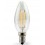 LAMPADA OLIVA LED TRASPARENTE E14 - 4W 2700K LUCE CALDA FILAMENTO VTAC 4301