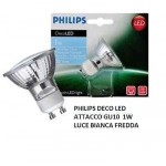 LAMPADINA DecoLed GU10 - 1W LUCE FREDDA PHILIPS COD. 536089