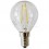 LAMPADINA MINISFERA LED TRASP. E14 4W 3000K LUCE CALDA FILAM. VTAC V-TAC 4300