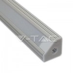 PROFILO RIGIDO ALLUMINIO ANGOLARE 45° C/ VETRO OPACO 1MT VTAC V-TAC 9987