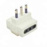 ADATTATORE TRIPLO BIVALENTE PRESA 2P+T 10A/16A SPINA 16A 250V BIANCO LE OFFICINE MECCANICHE 26695