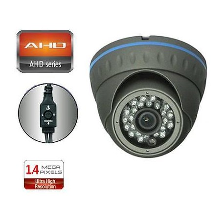 TELECAMERA ANALOG AHD MINIDOME 1500TVL 960P 24IR 1,4MP 3.6mm ANTRACITE ENVIO