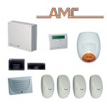KIT ANTINTRUSIONE CENTRALE 8 ZONE + TAST. + SIR.+SENS.DT + BATT AMC KITX824DT