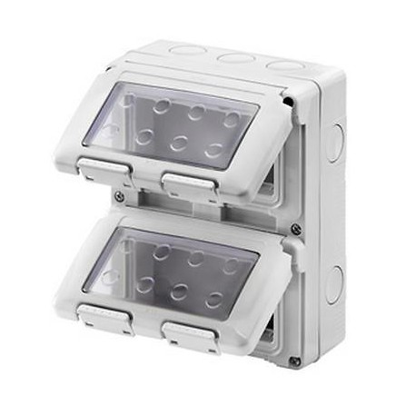 CASSETTA ESTERNA STAGNA PER SYSTEM 8 POSTI MODULO 4X2 GRIGIA IP55 GEWISS  GW27051 - LADOGANA GROUP SRL