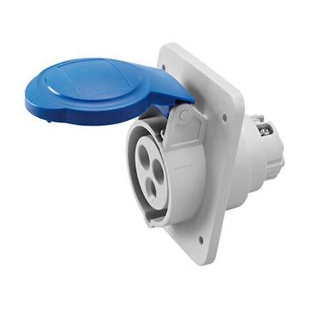 PRESA  FISSA INCASSO 10° HP IP44/IP54 2P+T 16A 200-250V 50/60HZ GEWISS GW62205H
