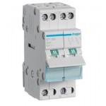 COMMUTATORE 1-0-2 2 POLI 25A 2 MODULI CON COMUNE IN ALTO HAGER SFT225
