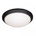 PLAFONIERA NERA IP44 DIAM. 27CM 1X42W MASSIVE CASABLANCA COD. 714160130