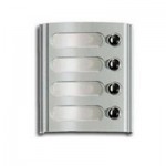 TARGA ESTERNA MODULO PER CHIAMATA CON 4 PULSANTI LED - GRIGIO LUCE ELVOX 8004