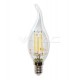 LAMPADA COLPO DI VENTO LED TRASP E14 4W 4500K BIANCO NATUR FILAM VTAC V-TAC 4429