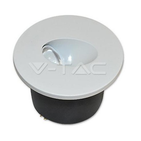 FARETTO LED INCASSO MINI PKW 3W ROTONDO SEGNAPASSO 3000K LUCE CALDA VTAC VTAC 1207