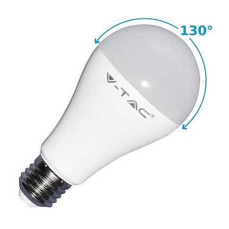 LAMPADA LED SFERA OPACA 17W ATT E27 4500K BIANCO NATUR 130° 220V VTAC V-TAC 4397