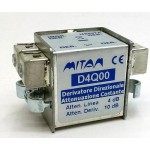 DERIVATORE TV SAT 4 USCITE -15dB MORSETTO SCHERMATO SERIE CUBIK MITAN D4R00