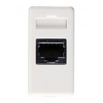 CONNETTORE TELEFONICO RJ11 2 COPPIE TWISTATO BIANCO 1MOD GEWISS SYSTEM GW20251