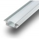 PROFILO INCASSO ALLUMINIO DA 1MT PER STRIP LED CON VETRO OPACO VTAC V-TAC 9990