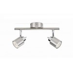 PLAFONIERA MERANTI SPOT 2 X GU10 MAX 35W NICKEL SATINATO PHILIPS 50312/17/E7