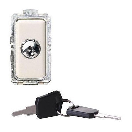 INTERRUTTORE A CHIAVE PER BTICINO MAGIC 1 MOD + 2 CHIAVI CODIFICATE ZIPPO 2037