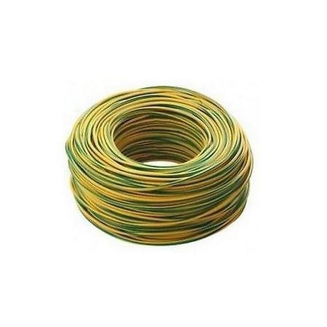 CORDA CORDINA CAVO ELETTRICO N07V-K UNIPOL. 1X10MMQ GIALLO/VERDE AL METRO IR10GV