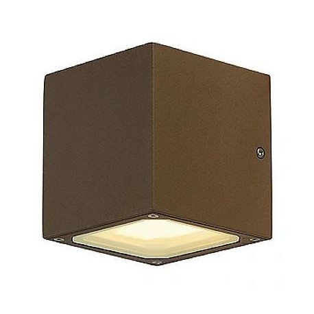 APPLIQUE CUBO DA PARETE SITRA CUBE RUGGINE/MARR. 230V 2X GX53 9W SLV LTB 232537