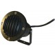 PROIETTORE SPOT IMPERMEABILE DA GIARDINO IP68 NERO ATTACCO GU5.3 12V CON GRIGLIA ANTIABBAGLIAMENTO
