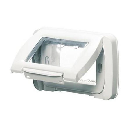 PLACCA STAGNA AUTOPORTANTE 3 POSTI 503 BIANCO DA ESTERNO GEWISS SYSTEM GW22451