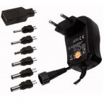 ALIMENTATORE UNIVERSALE STABILIZZATO REGOLABILE 3-12Vcc 6+USB ELCART 13/00242