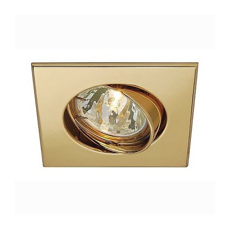 FARETTO INCASSO ORIENTABILE SQUARE QUADRATO ORO MAX 50W MR16 12V SLV LTB 113203