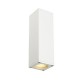 APPLIQUE DA PARETE THEO UP/DOWN QUADRATO BIANCO  2xGU10 2x50W SLV LTB 152081 