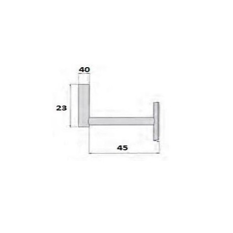 STAFFA MURO/PALO PER ANTENA PARABOLICA ST45M Ø40cm L 23cm H 25cm FRACARRO 289281