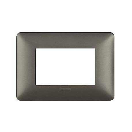 PLACCA 3 MODULI TECNOPOLIMERO COLORE IRON BTICINO MATIX AM4803MIR