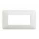 PLACCA 4 POSTI COLORE BIANCO TECNOPOLIMERO BTICINO AM4804BBN