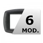 PLACCA CLASSIC 6 MOD COLORE GRAFITE SPAZZOLATO UNIVEL SCAME EVOLUTION 7016.XGS