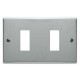 PLACCA A VITE 2 FORI ALLUMINIO ANODIZZATA SERIE 8000 MAGIC UNIVEL SCAME 8702.OR
