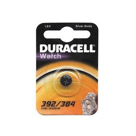 BATTERIA BLISTER A BOTTONE ARGENTO 1,5V WATCH DURACELL 392/384