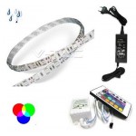 STRIP LED 5MT 5050 IMPERMEABILE IP65 RGB+COMANDO+ALIMENTATORE VTAC V-TAC 2354