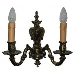 APPLIQUE ANTICO PARETE 230V 2 LUCI 60W E14 METALLO BRONZO NEW ORALIGHT 110AP2BR