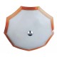 PLAFONIERA OMBRELLO VETRO LAVORATO BIANC 2xE27 BORDO ARANCIONE D.40 ORALIGHT 1183/40.ARC