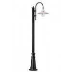 PALO DA ESTERNO 230V E27 A 230CM IN CERAMICA NERO E MARRONE NEW ORALIGHT 133OM