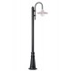 PALO DA ESTERNO 230V E27 A 230CM IN CERAMICA NERO E MARRONE NEW ORALIGHT OL133OM