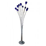 PIANTANA METALLO LACCATO 230V 10 x E14 COPPE BLU ALT 200cm NEW ORALIGHT 24P10