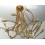 LAMPADARIO ORO LACCATO 230V 20 LUCIxE14 FLESSIBILI METALLO NEW ORALIGHT 335/20OL