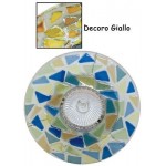 SPOT INCASSO VETRO MURANO GU10 D12cm F7cm CRISTALLO GIALLO NEW ORALIGHT 443FGI