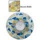 SPOT INCASSO VETRO MURANO GU10 D12cm F7cm CRISTALLO GIALLO NEW ORALIGHT 443FGI