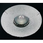 SPOT INCASSO VETRO DI MURANO BIANCO GU10 D. 12cm FORO 7cm NEW ORALIGHT 442/F.CR