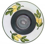 FARETTO INCASSO CERAMICA 230V GU10 D13cm F6.5cm DECORO LIMONI NEW ORALIGHT 446/F